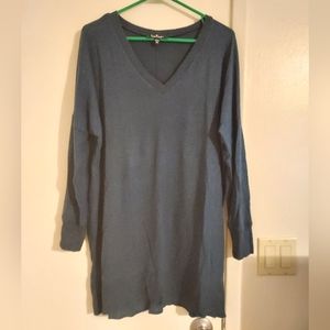Lulu's dark teal womens sweater dress